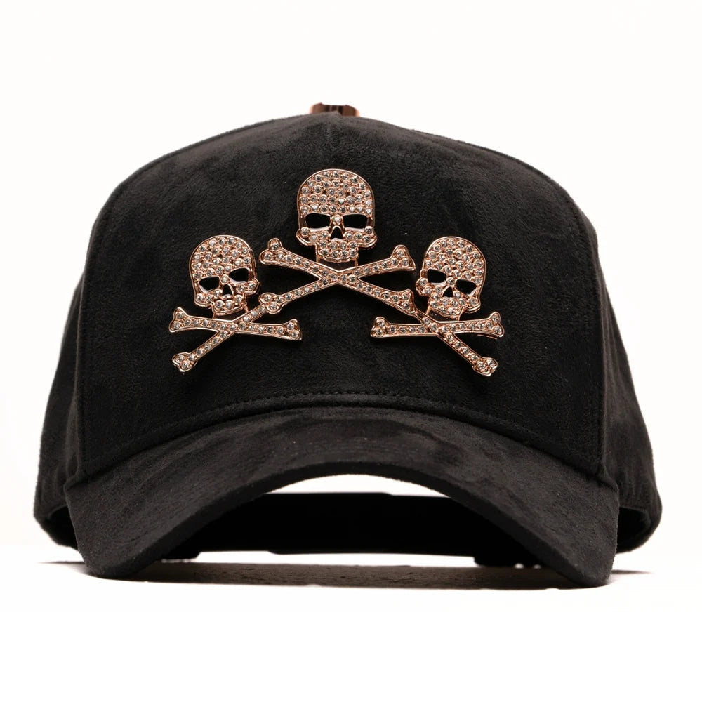 Barbas Hats – Rose Gold Skulls Snapback