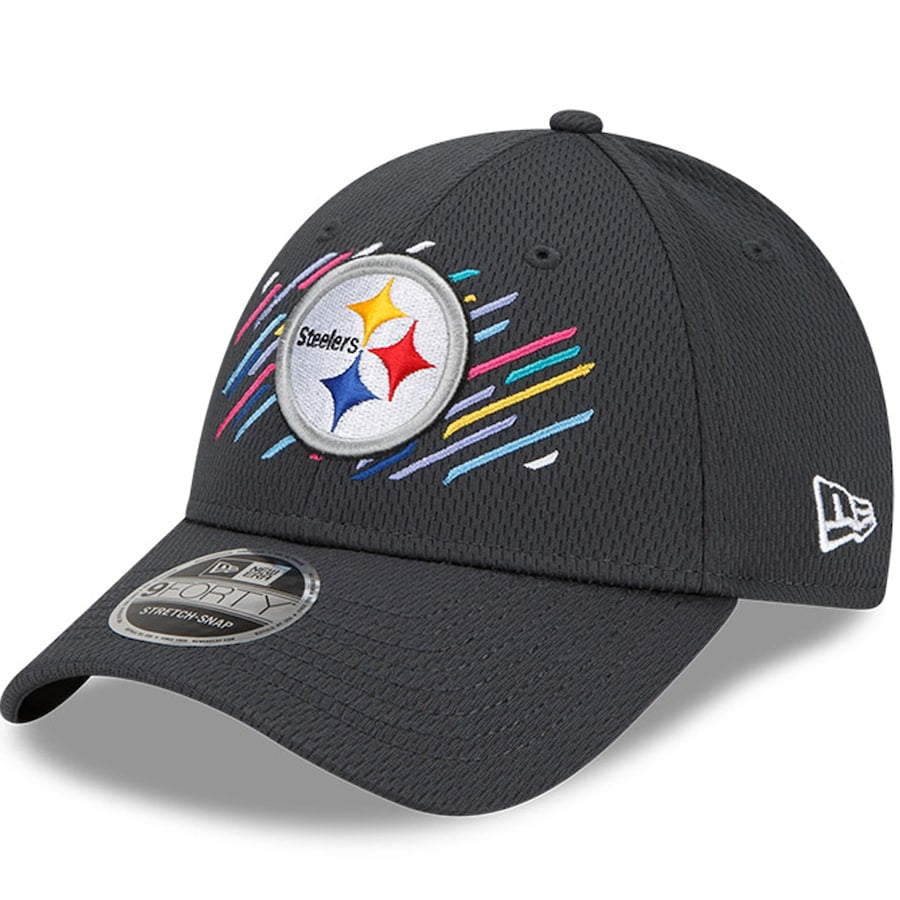 Men’s New Era Charcoal Pittsburgh Steelers 2021 NFL Crucial Catch 9FORTY Adjustable Hat