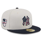Men’s New York Yankees New Era Khaki/Black 2026&nbsp; Fourth of July 59FIFTY Fitted Hat