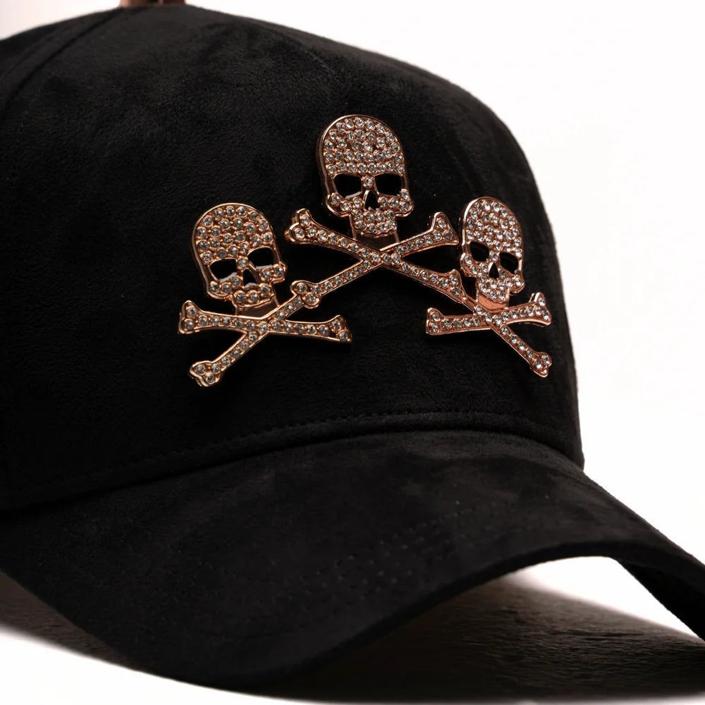 Barbas Hats – Rose Gold Skulls Snapback