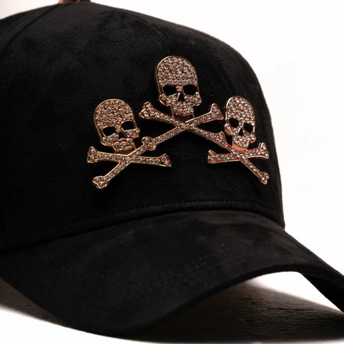 Barbas Hats – Rose Gold Skulls Snapback