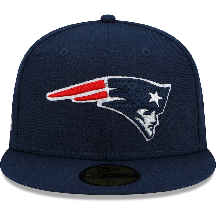 Men’s New Era Navy New England Patriots Patch Up Super Bowl XXXVI 59FIFTY Fitted Hat