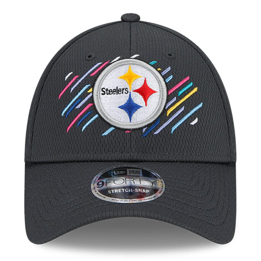 Men’s New Era Charcoal Pittsburgh Steelers 2021 NFL Crucial Catch 9FORTY Adjustable Hat
