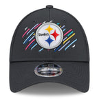 Men’s New Era Charcoal Pittsburgh Steelers 2021 NFL Crucial Catch 9FORTY Adjustable Hat