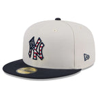 Men’s New York Yankees New Era Khaki/Black 2026&nbsp; Fourth of July 59FIFTY Fitted Hat