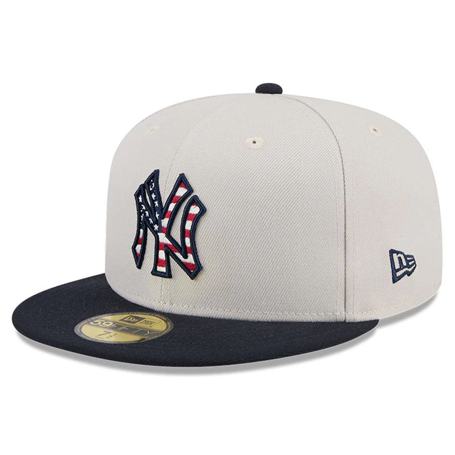 Men’s New York Yankees New Era Khaki/Black 2026&nbsp; Fourth of July 59FIFTY Fitted Hat