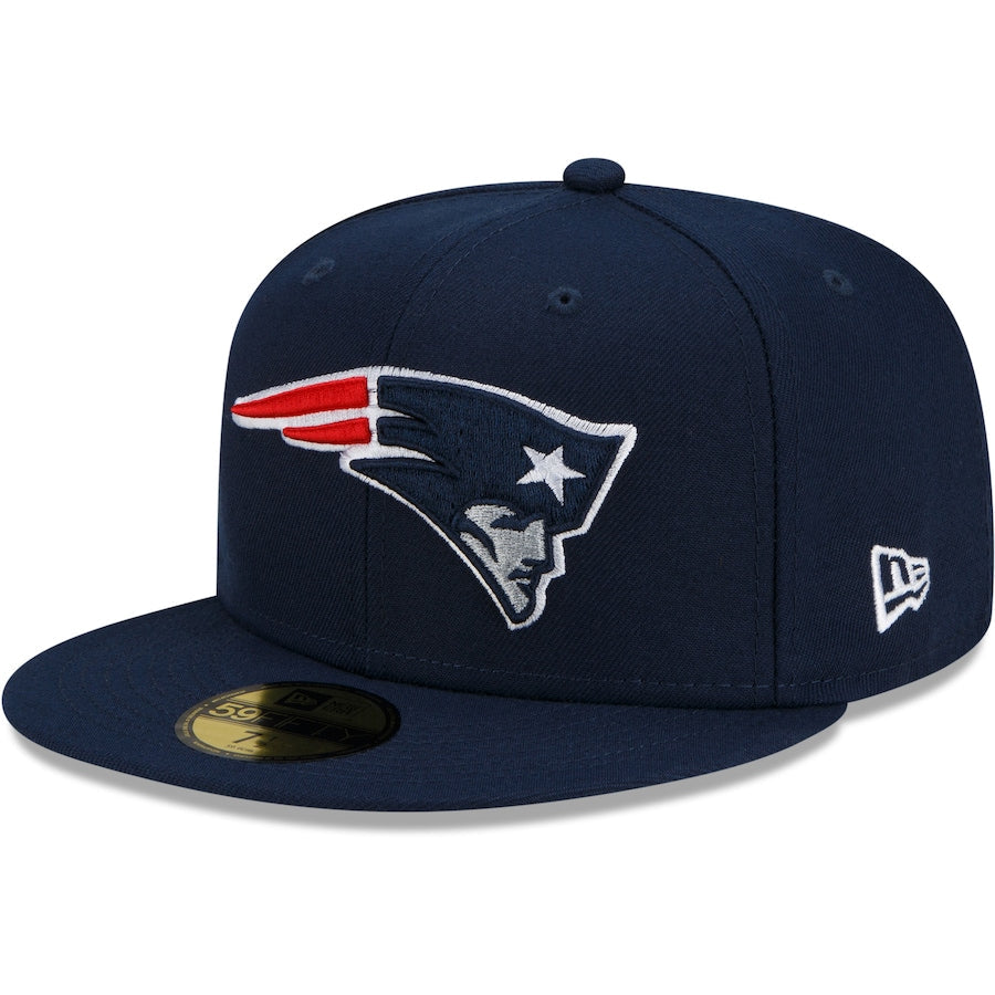 Men’s New Era Navy New England Patriots Patch Up Super Bowl XXXVI 59FIFTY Fitted Hat
