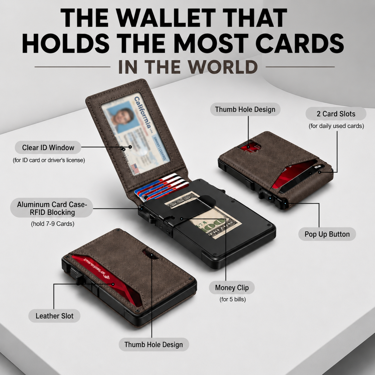 Noirsense MagVault® Minimalist Wallet - Maximum Capacity. Minimal Footprint.