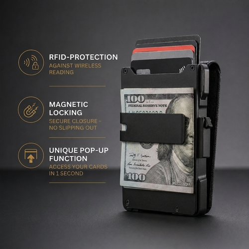 Noirsense MagVault® Minimalist Wallet - Maximum Capacity. Minimal Footprint.