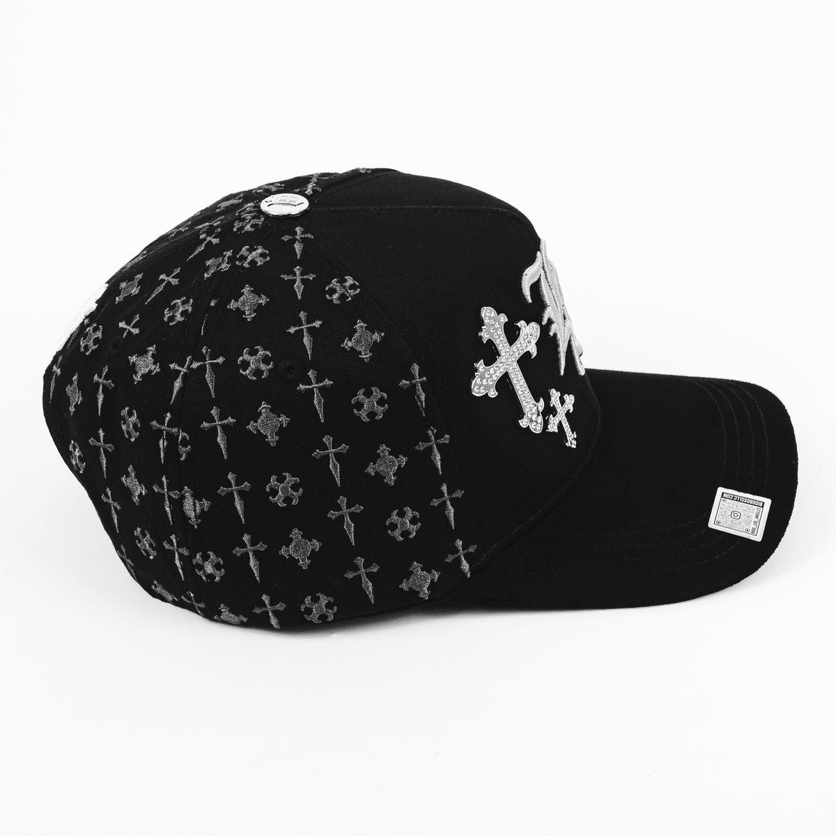 BigBoss LA CRUCES SILVER BLACK VISOR SUEDE