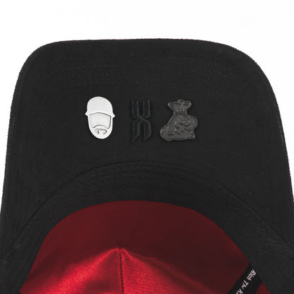 Barbas Hats CRUCES CHROME BLACKOUT BLK VISOR SUEDE