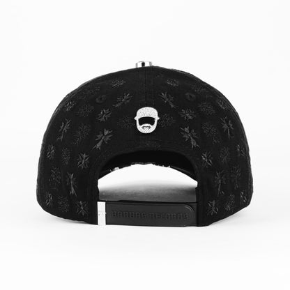 Barbas Hats CRUCES SILVER CHROME BLACKOUT BLK