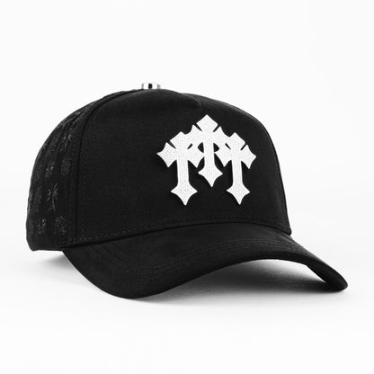 Barbas Hats CRUCES SILVER CHROME BLACKOUT BLK