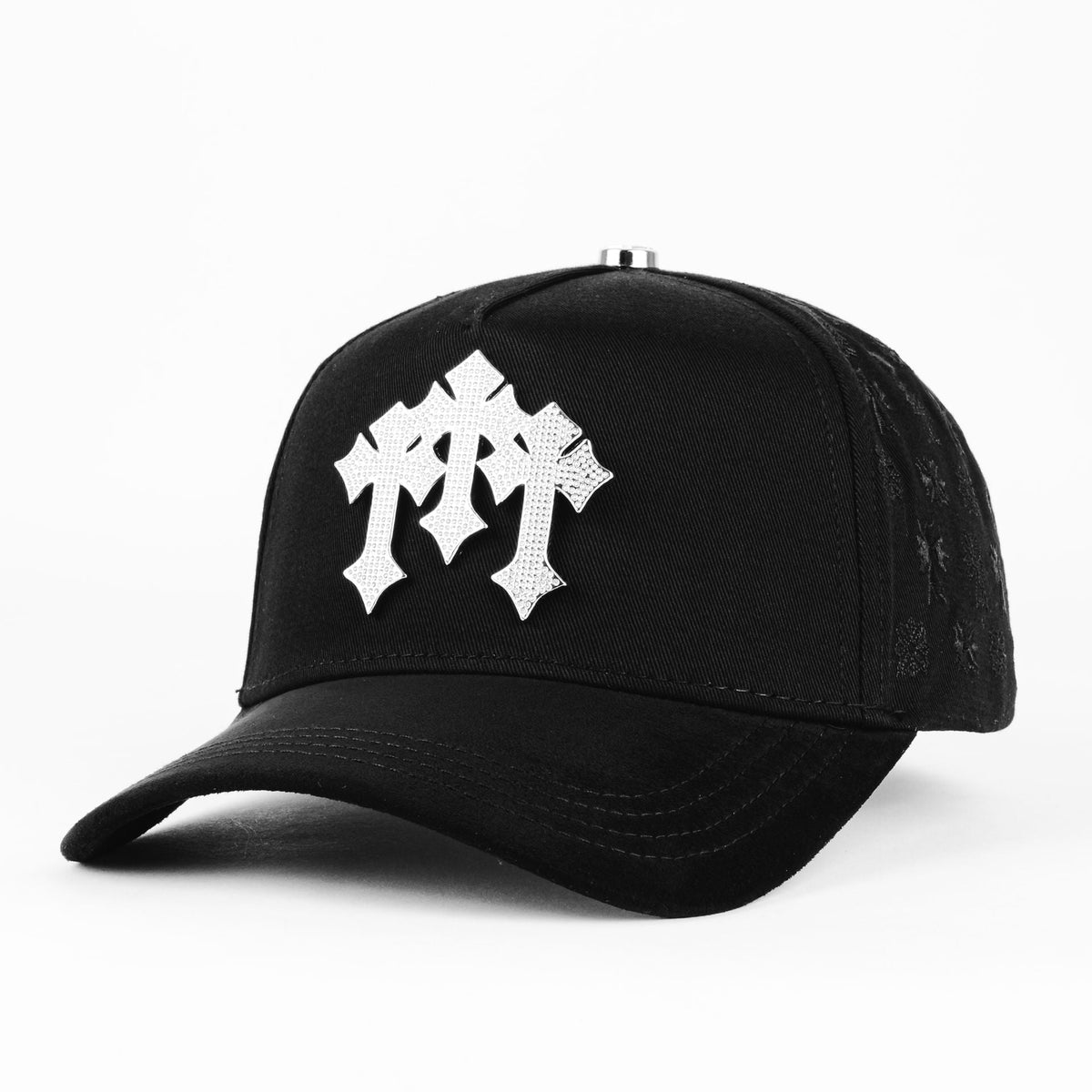 Barbas Hats CRUCES SILVER CHROME BLACKOUT BLK