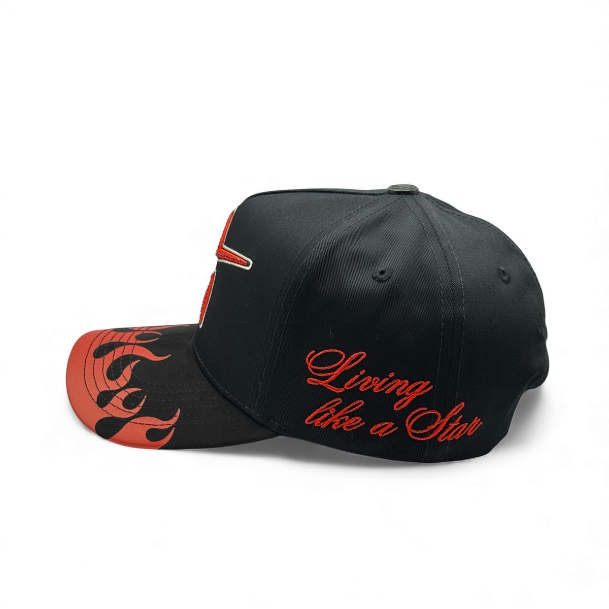 CASH ONLY STAR IN FLAMES BLACK