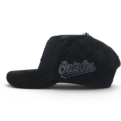 BIGG BOSS ORIOLES CRISTALS VISOR SUEDE BLACK
