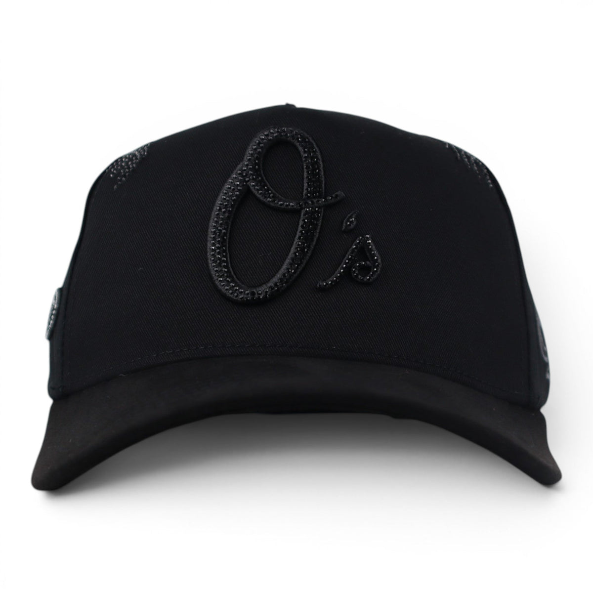 BIGG BOSS ORIOLES CRISTALS VISOR SUEDE BLACK