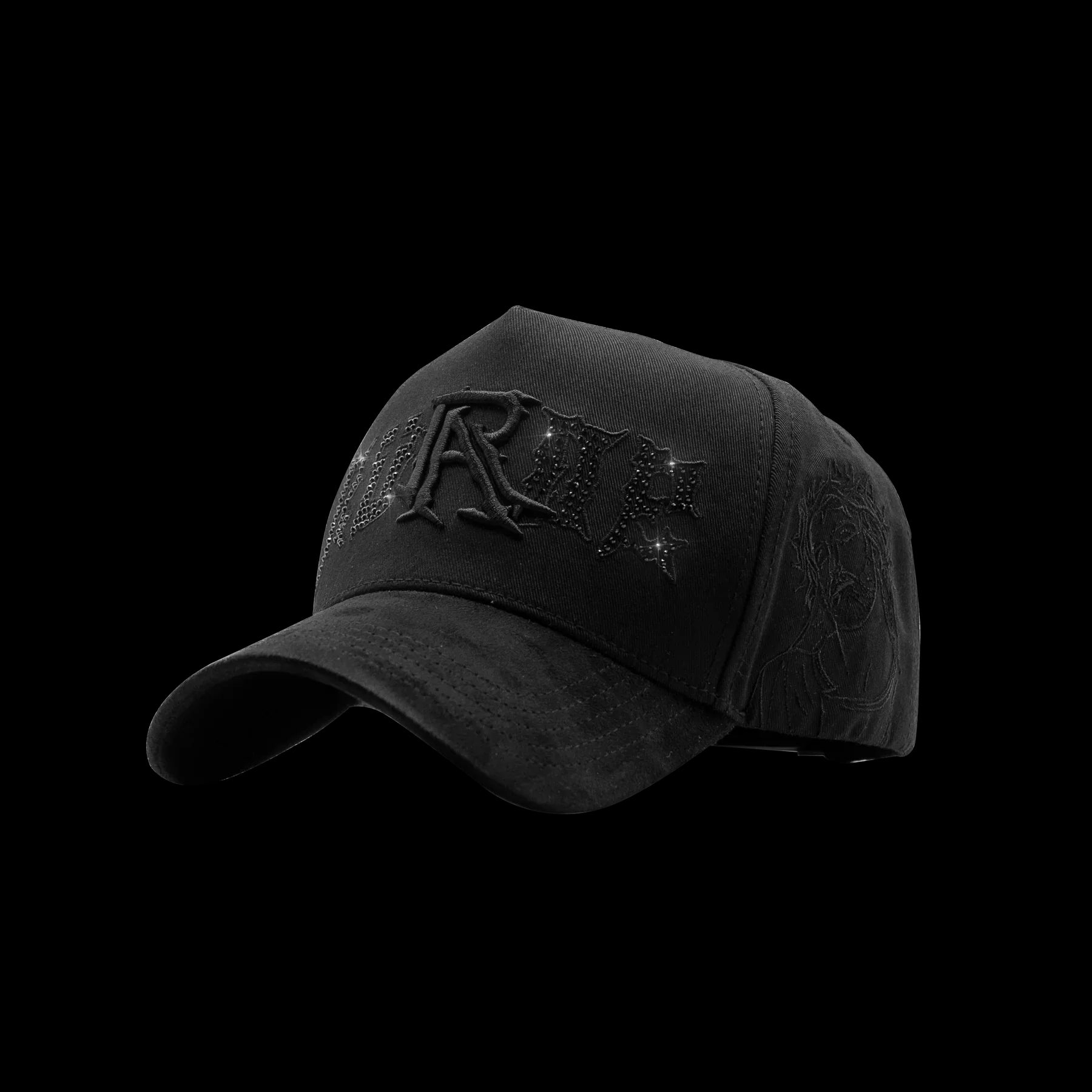 Rude Awakenings – Triple Black Crystals Snapback