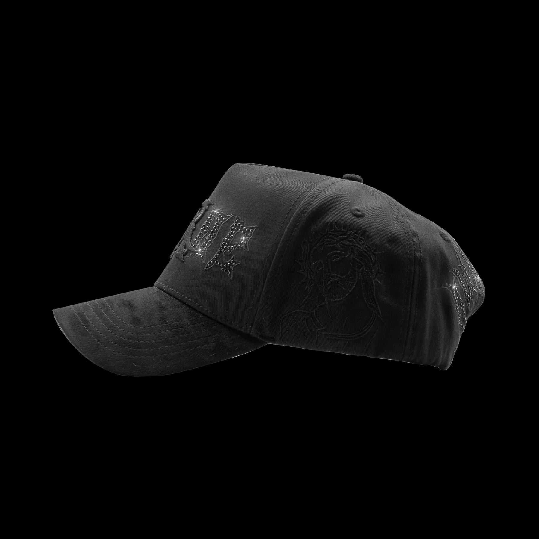Rude Awakenings – Triple Black Crystals Snapback