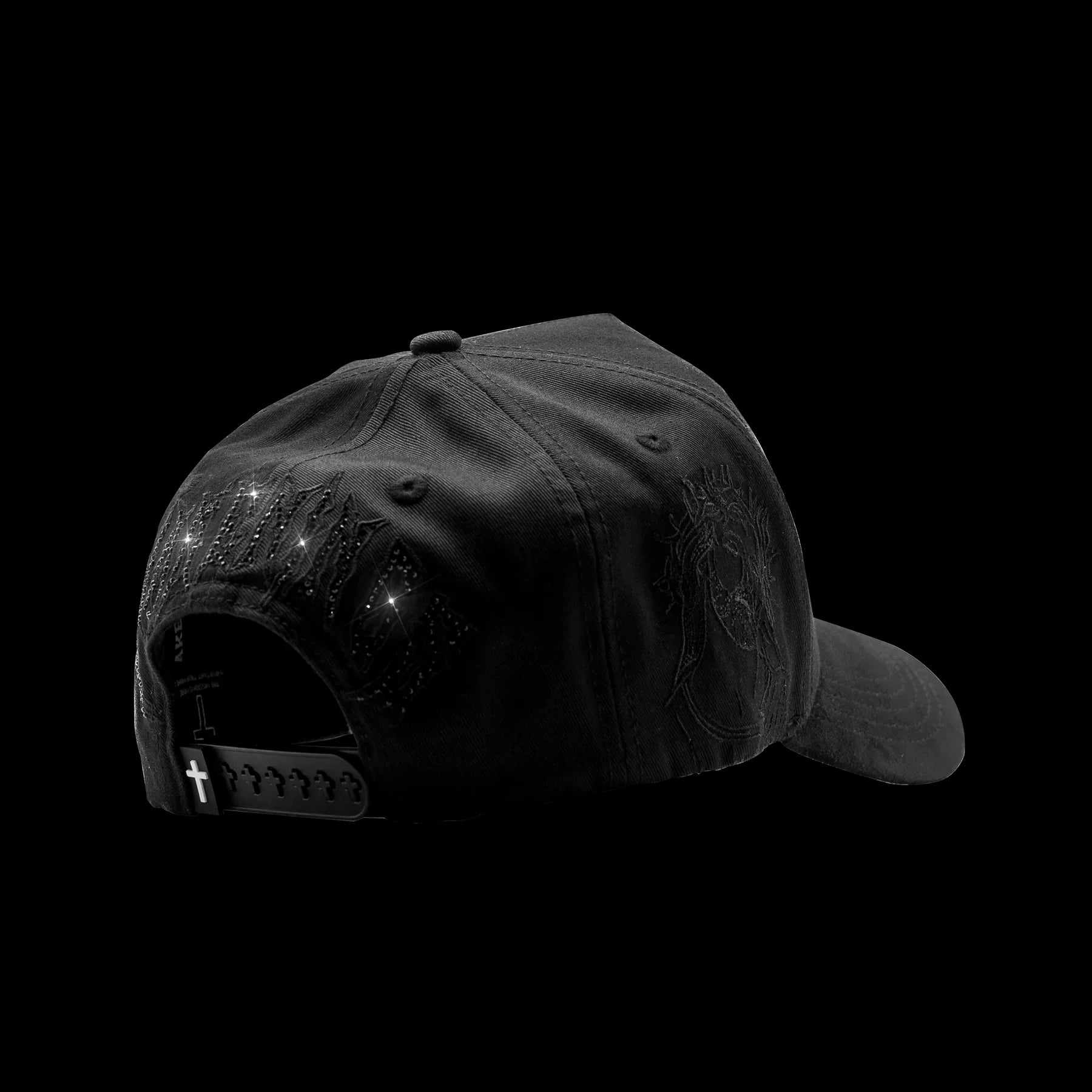 Rude Awakenings – Triple Black Crystals Snapback