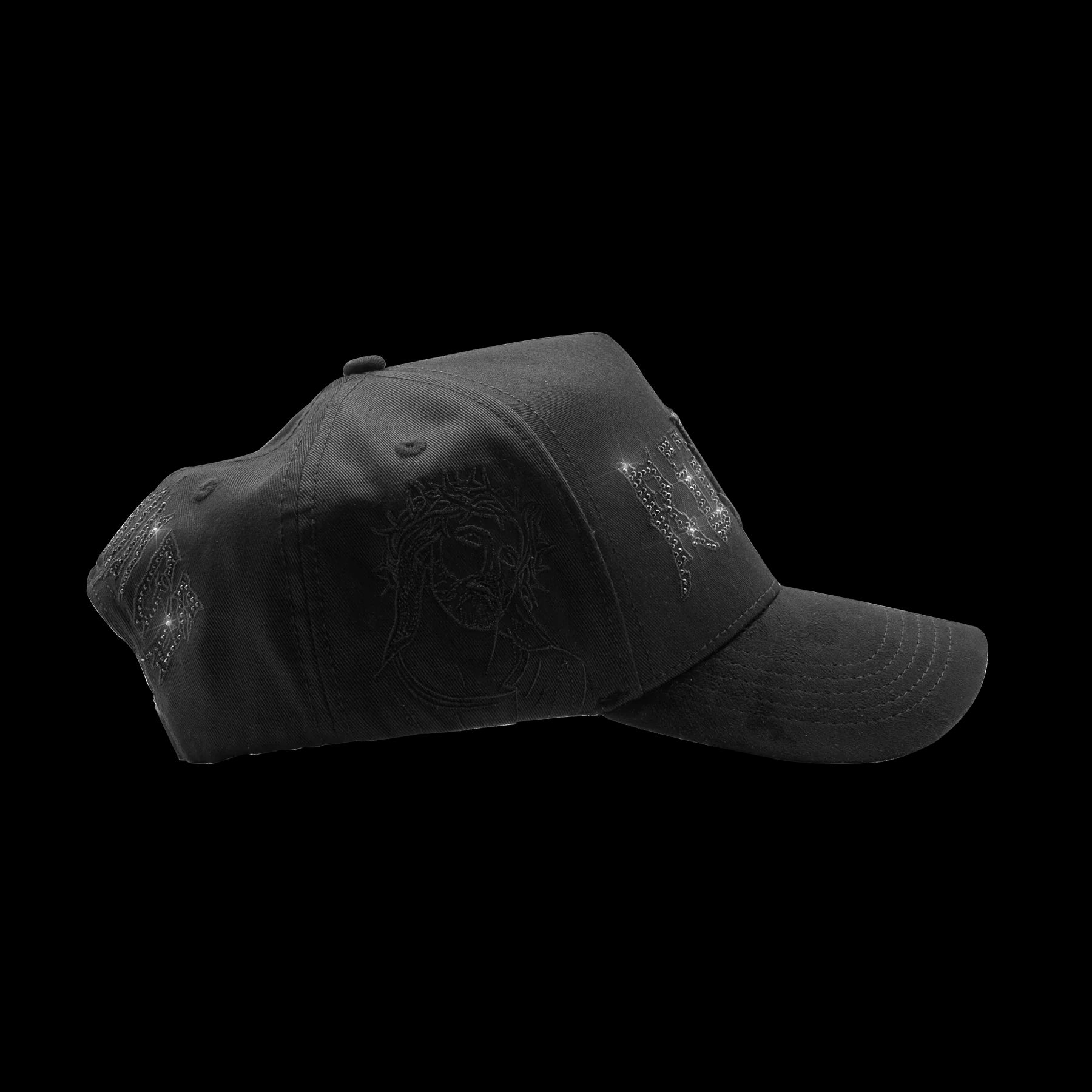 Rude Awakenings – Triple Black Crystals Snapback