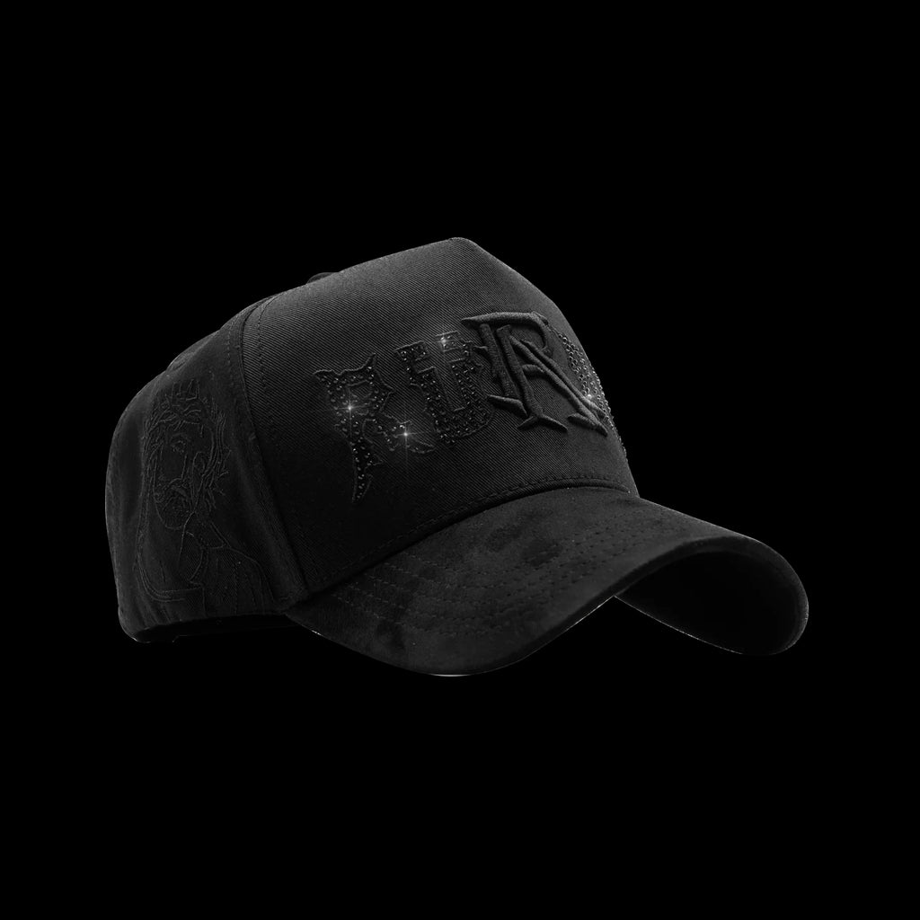 Rude Awakenings – Triple Black Crystals Snapback