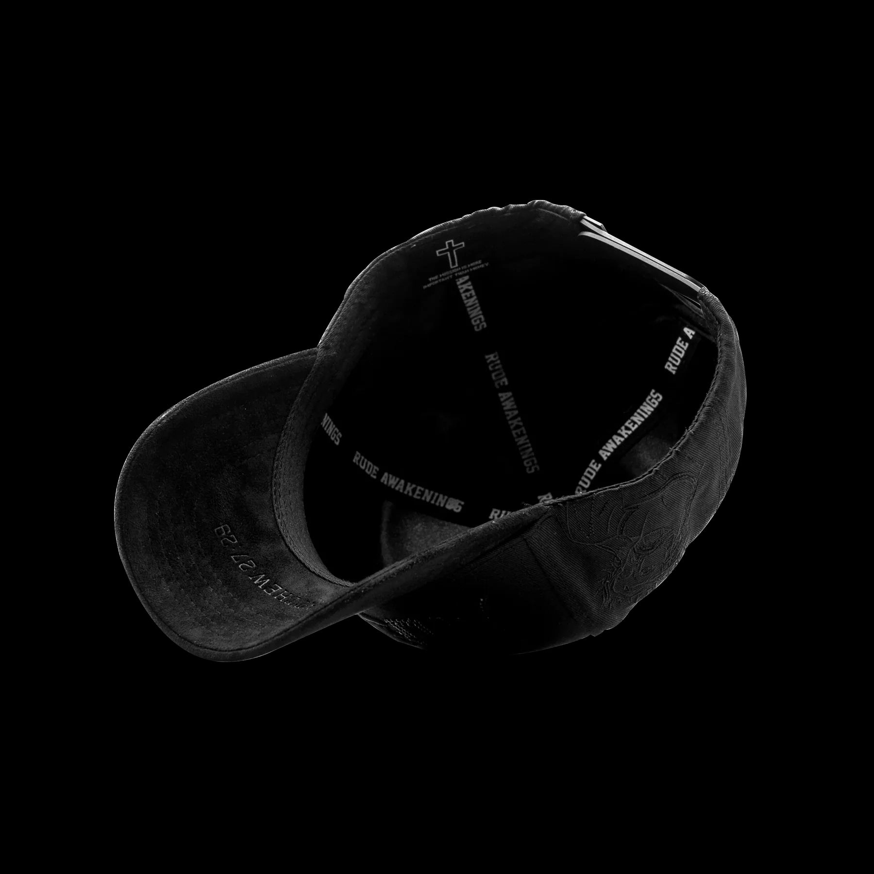 Rude Awakenings – Triple Black Crystals Snapback