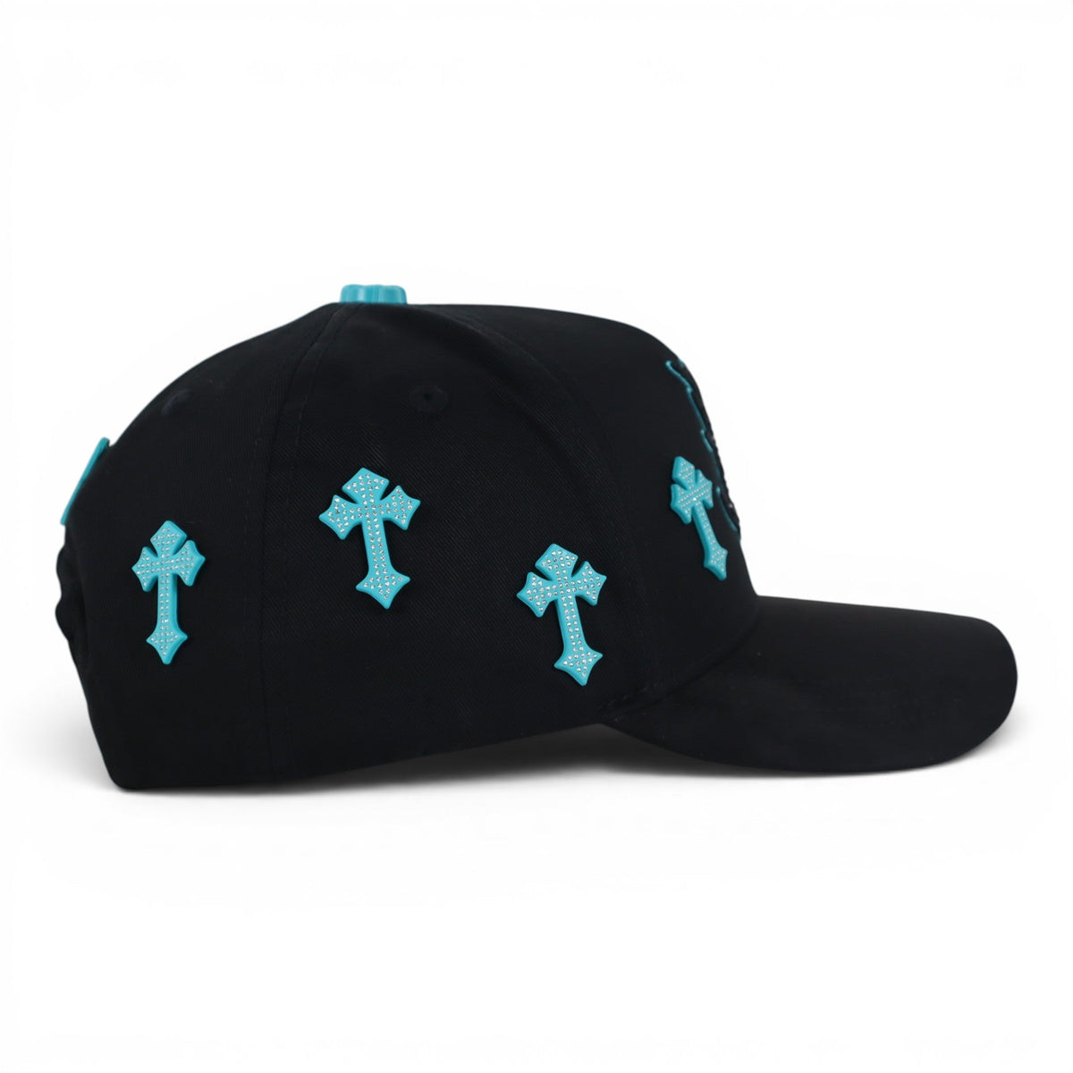 BARBAS HATS HEAVEN CYAN CROSSES BLACK