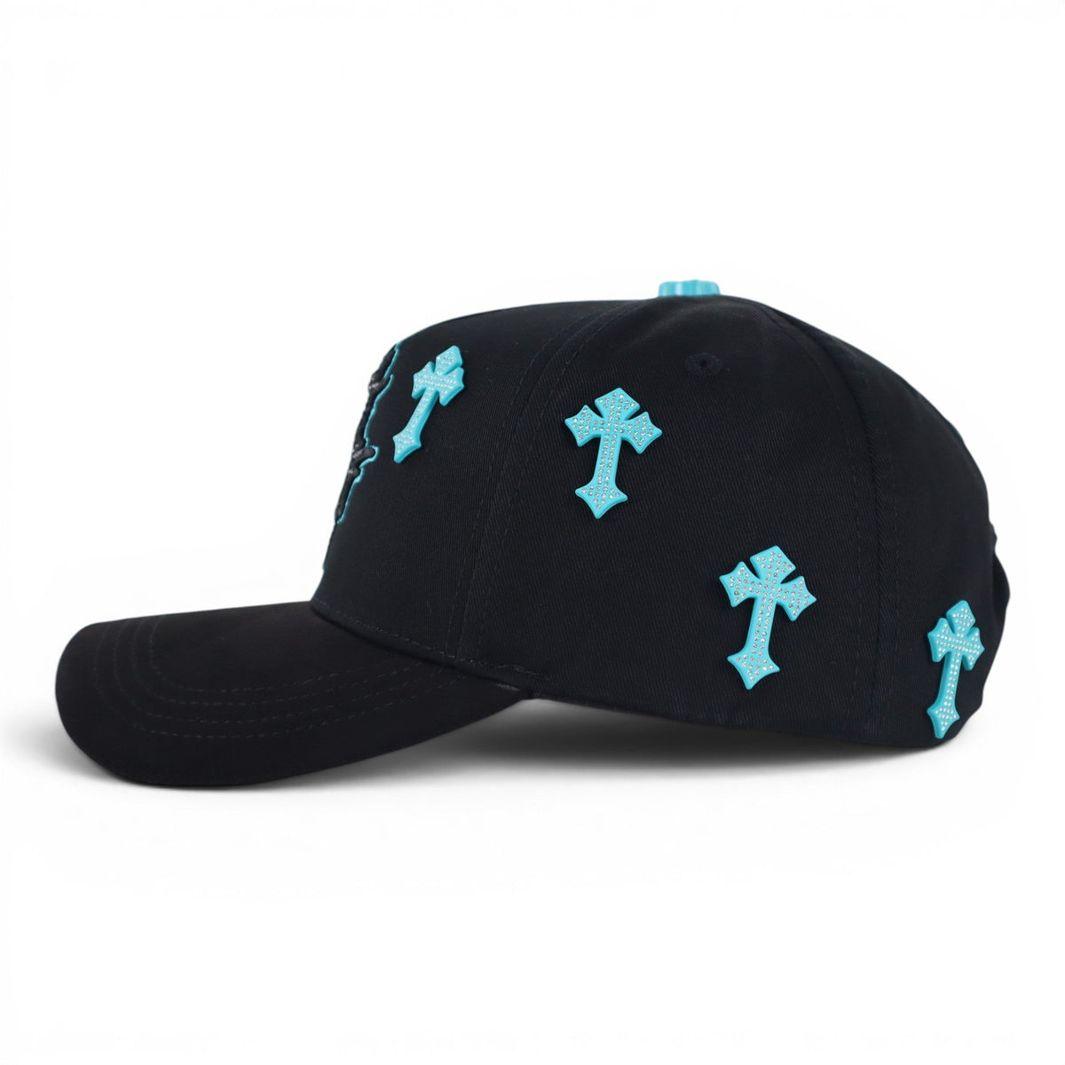 BARBAS HATS HEAVEN CYAN CROSSES BLACK
