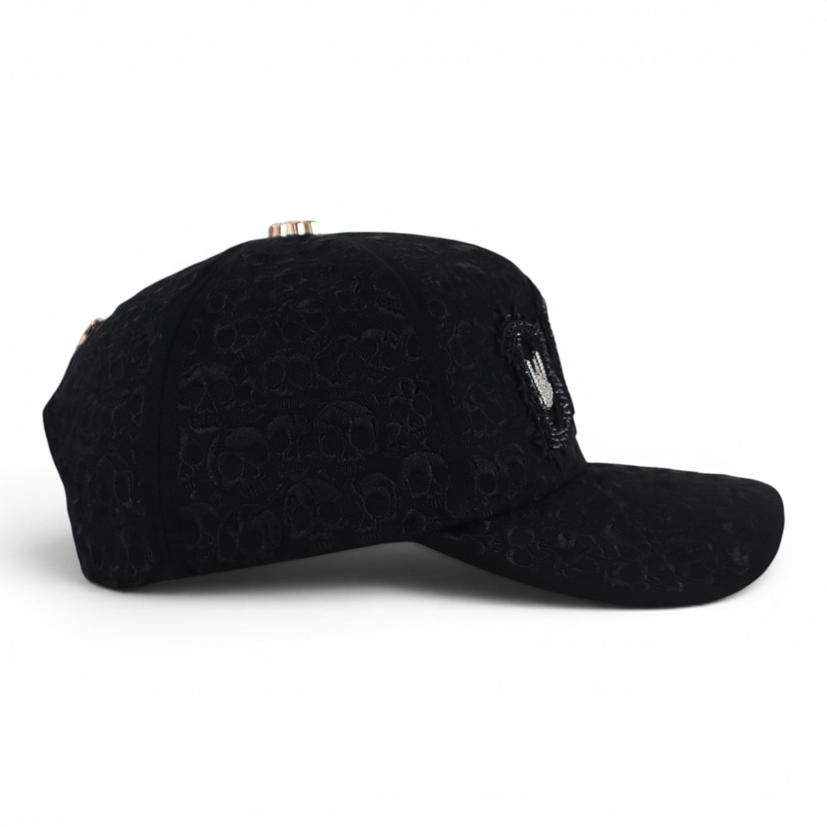 BARBAS HATS BBB HAND SKULL CRYSTALS NEGRA