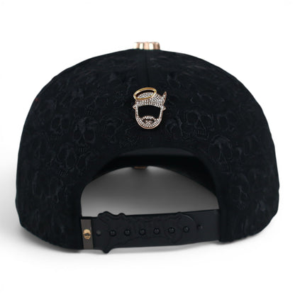 BARBAS HATS BBB HAND SKULL CRYSTALS NEGRA