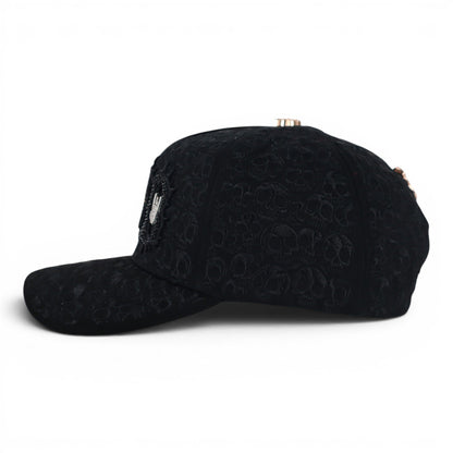 BARBAS HATS BBB HAND SKULL CRYSTALS NEGRA