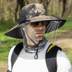 Solar Powered Cooling Hat with 2 Fans Khaki camouflage – Outdoor Sun Hat for Men & Women