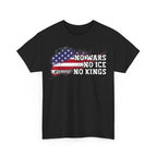No Kings No ICE No Wars Patriotic American Flag Vintage Unisex T-Shirt