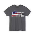 No Kings No ICE No Wars Patriotic American Flag Vintage Unisex T-Shirt