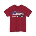 No Kings No ICE No Wars Patriotic American Flag Vintage Unisex T-Shirt