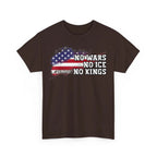 No Kings No ICE No Wars Patriotic American Flag Vintage Unisex T-Shirt