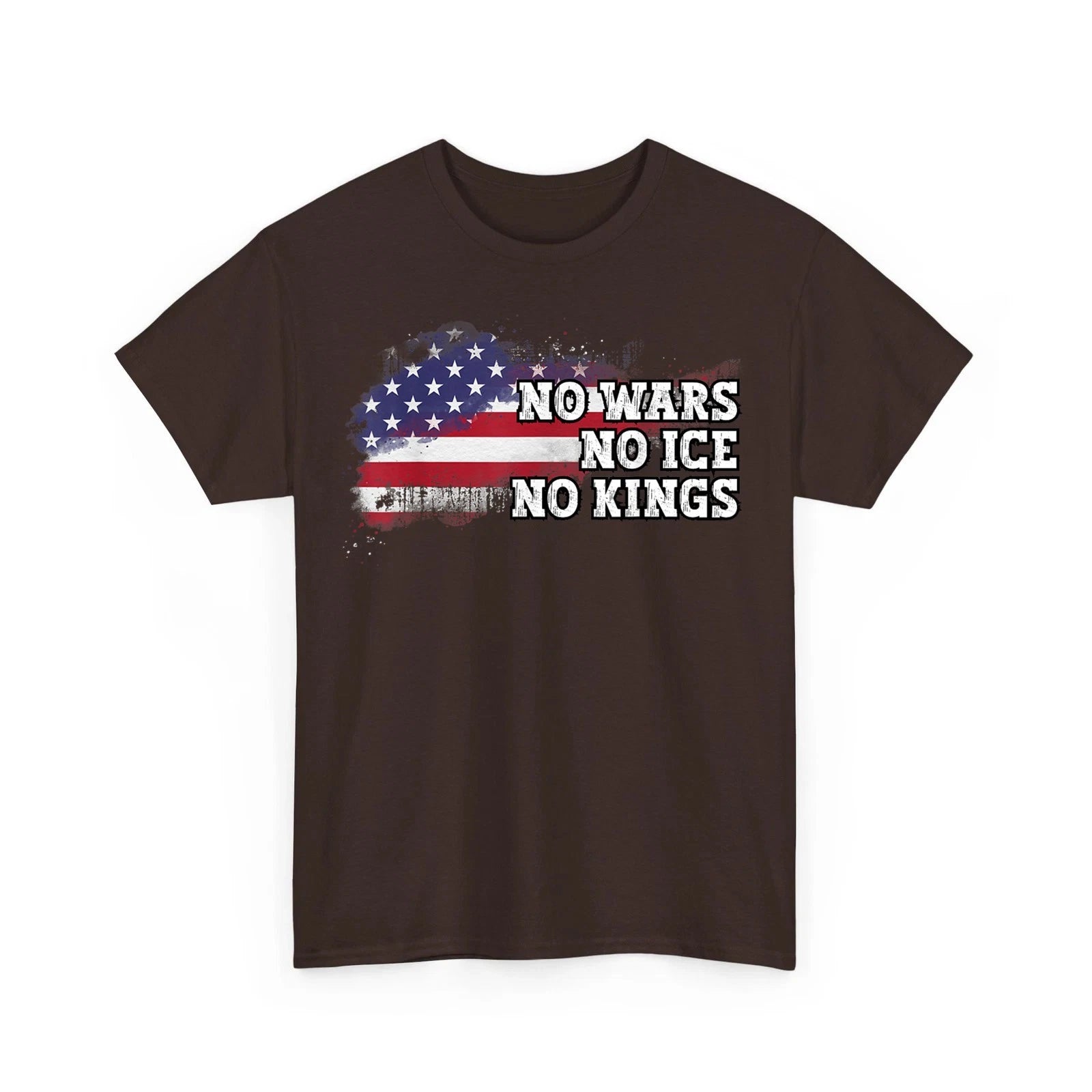 No Kings No ICE No Wars Patriotic American Flag Vintage Unisex T-Shirt