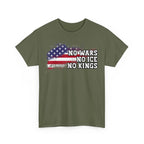 No Kings No ICE No Wars Patriotic American Flag Vintage Unisex T-Shirt