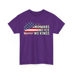 No Kings No ICE No Wars Patriotic American Flag Vintage Unisex T-Shirt