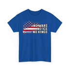 No Kings No ICE No Wars Patriotic American Flag Vintage Unisex T-Shirt