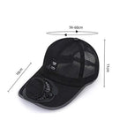 Summer Breathable Mesh Solar Fan Cap