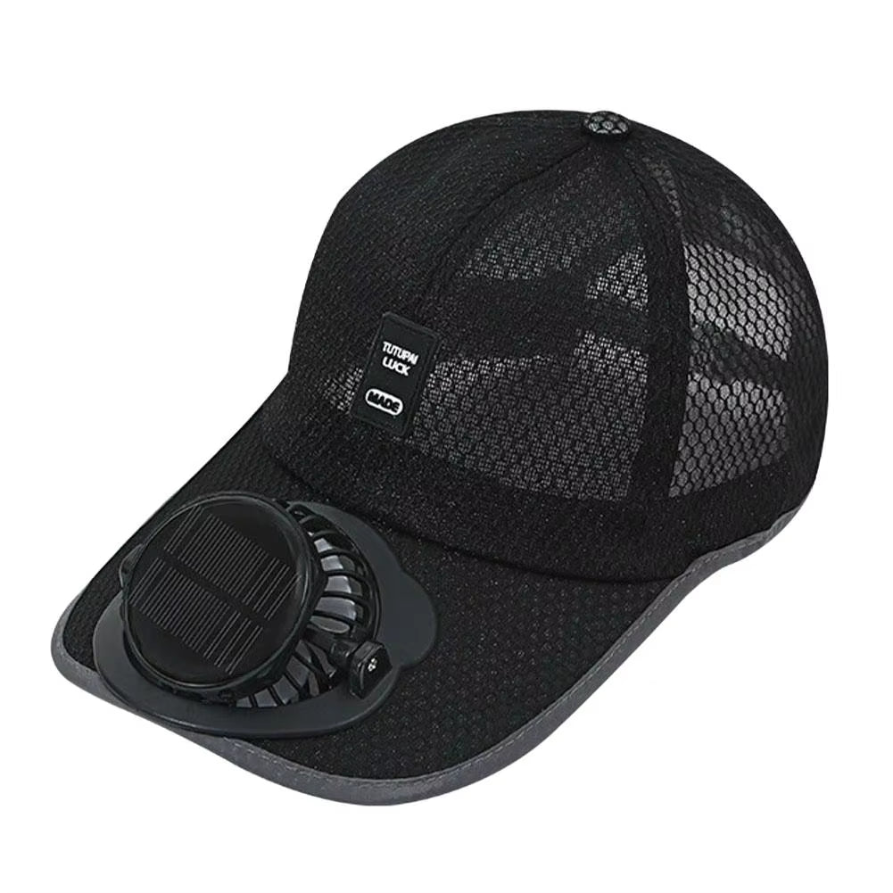 Summer Breathable Mesh Solar Fan Cap