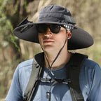 Solar Powered Fan Hat with Two Fans –  Grey Sun Hat