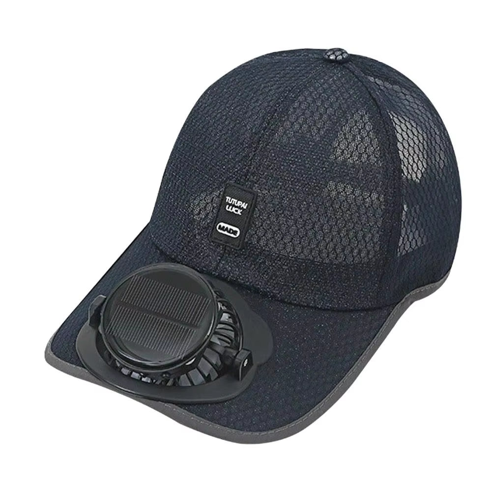 Summer Breathable Mesh Solar Fan Cap