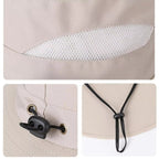 Solar-powered Fan Hat With Two Fans For Men And Women