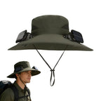 Solar-powered Fan Hat With Two Fans For Men And Women