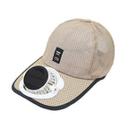 Summer Breathable Mesh Solar Fan Cap