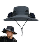 Solar-powered Fan Hat With Two Fans For Men And Women